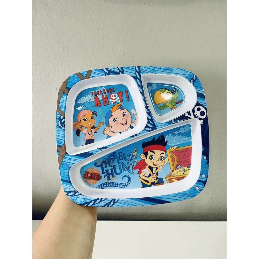 Jack & The Neverland Pirates Melamine Plate Divided 9" Zak Designs Boys/Girls‎